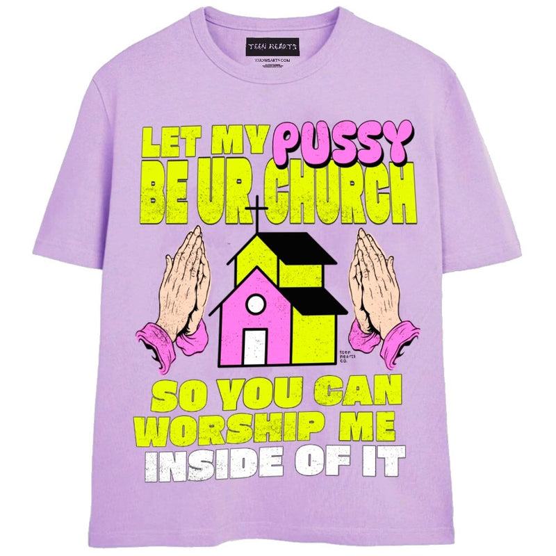 PUSSY CHURCH T-Shirts MONSTERDIGITAL Small PURPLE 