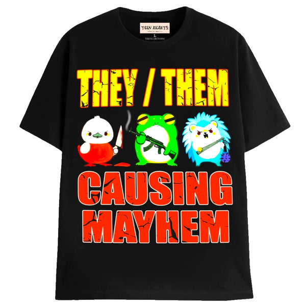 CAUSING MAYHEM T-Shirts MONSTERDIGITAL Small BLACK 