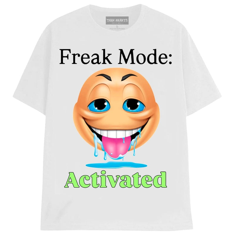 FREAK MODE ACTIVATED T-Shirts MONSTERDIGITAL Small WHITE 