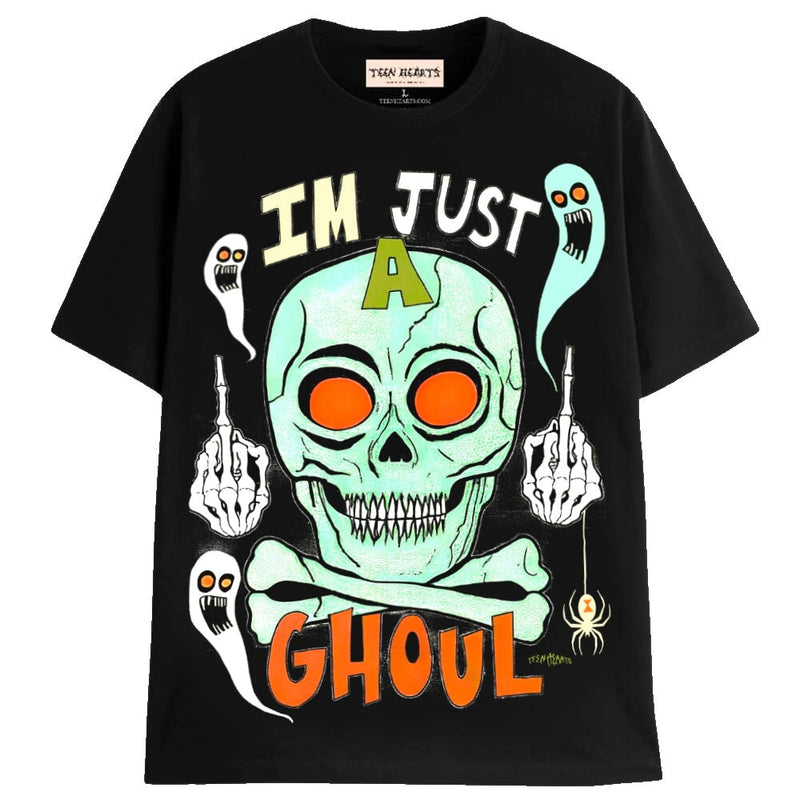 JUST A GHOUL T-Shirts MONSTERDIGITAL Small Black 