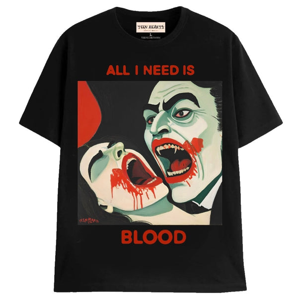 NEED BLOOD T-Shirts MONSTERDIGITAL Small Black 