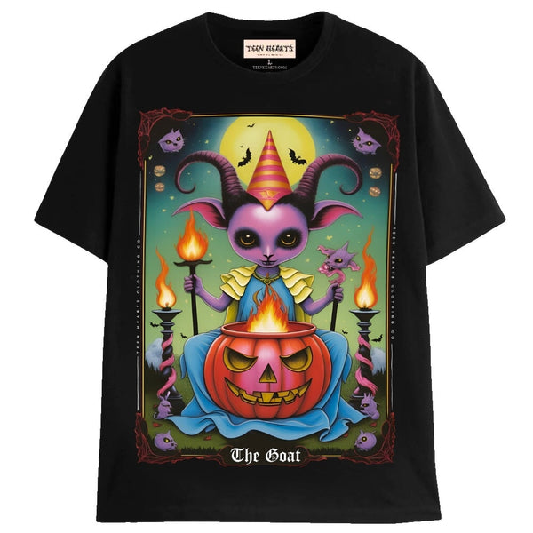 THE GOAT TAROT T-Shirts MONSTERDIGITAL Small Black 