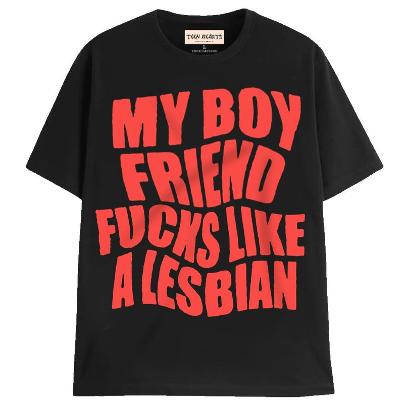 LIKE A LESBIAN T-Shirts MONSTERDIGITAL Small BLACK 