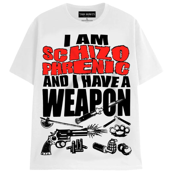 SCHIZOPHRENIC WEAPON T-Shirts MONSTERDIGITAL Small WHITE 