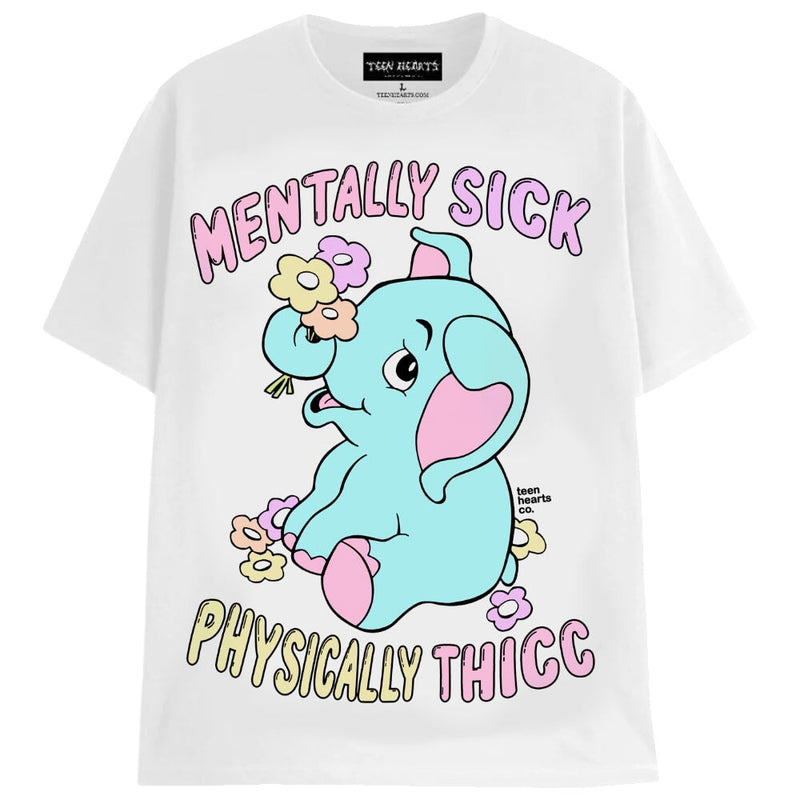 physically thicc T-Shirts MONSTERDIGITAL Small WHITE 