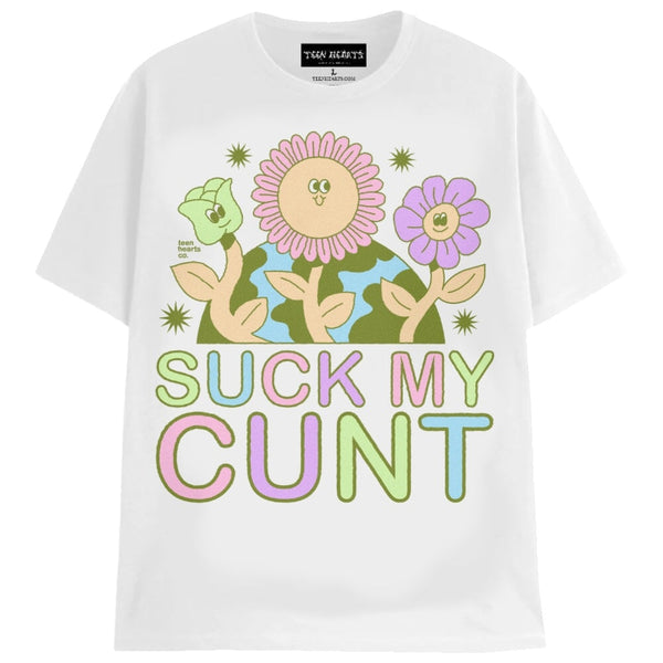 SUCK MY CUNT T-Shirts MONSTERDIGITAL Small WHITE 