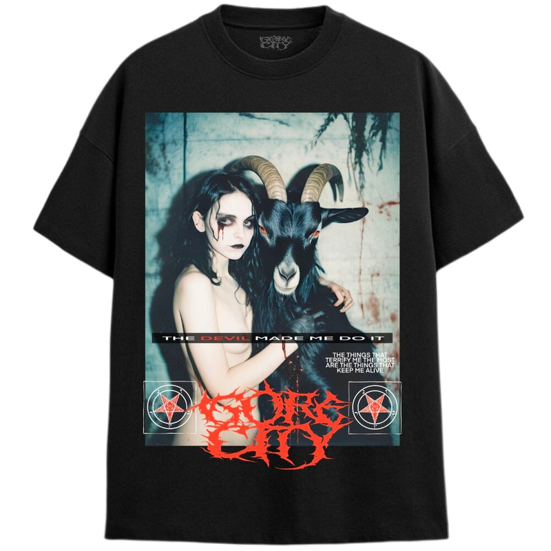 GOAT GIRL T-Shirts MONSTERDIGITAL Small BLACK 