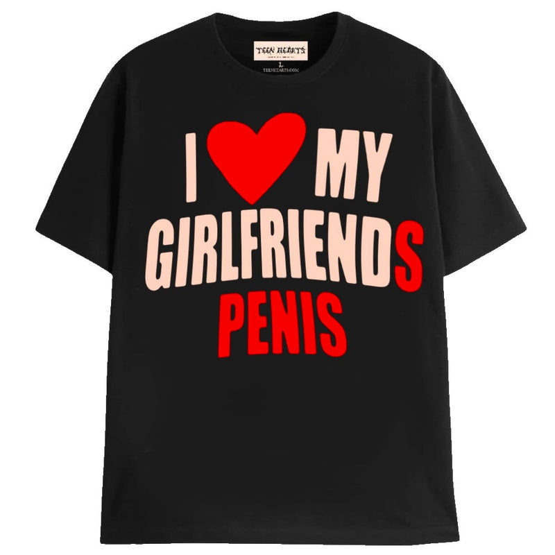 LOVE MY GIRLFRIEND T-Shirts MONSTERDIGITAL Small Black 