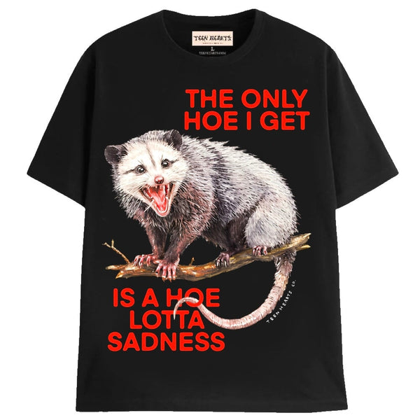 HOE LOTTA SADNESS T-Shirts MONSTERDIGITAL Small BLACK 