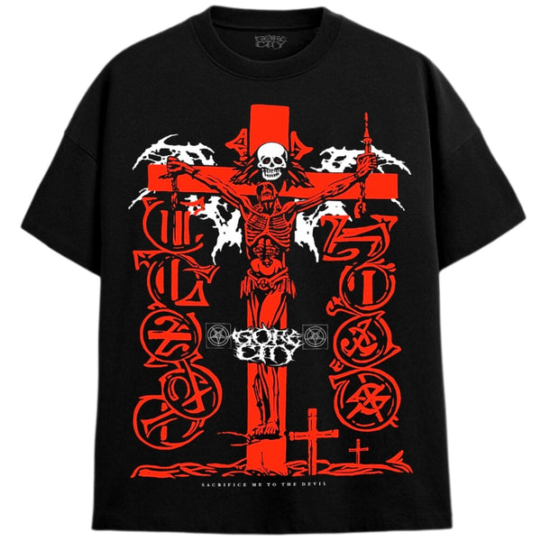 ON THE CROSS T-Shirts MONSTERDIGITAL 4XL BLACK