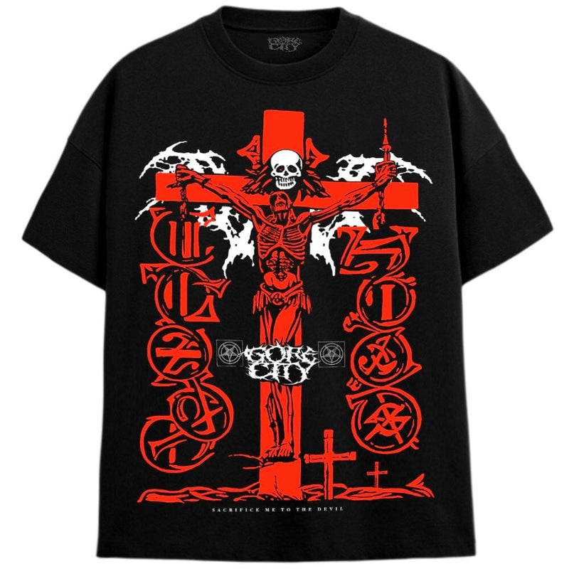 ON THE CROSS T-Shirts MONSTERDIGITAL 4XL BLACK 