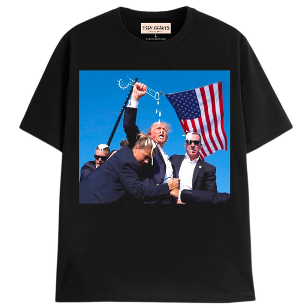 TRUMP SHOT TEE T-Shirts MONSTERDIGITAL Small BLACK 