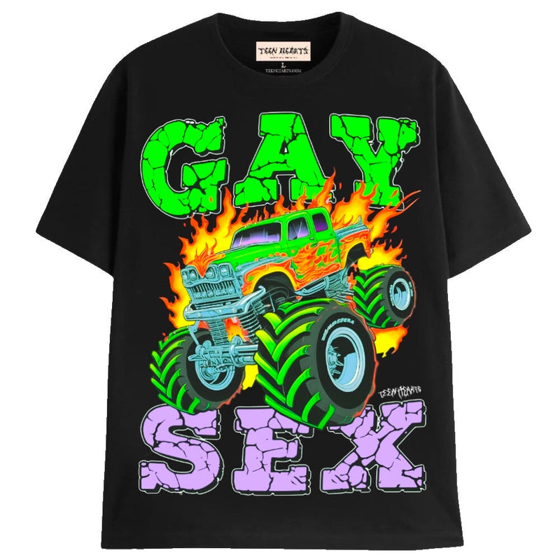 GAY SEX T-Shirts MONSTERDIGITAL Small BLACK 