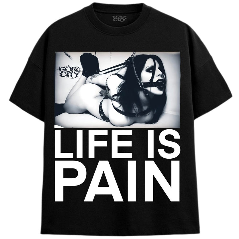 LIFE IS PAIN T-Shirts MONSTERDIGITAL Small BLACK 