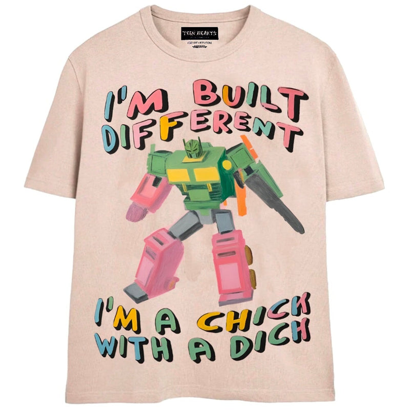 BUILT DIFFERENT T-Shirts MONSTERDIGITAL Small TAN 