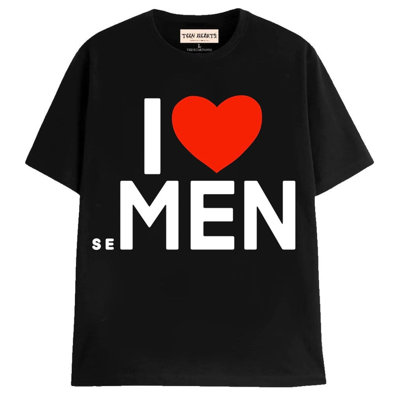 I LOVE seMEN T-Shirts MONSTERDIGITAL Small BLACK 