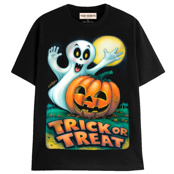 TRICK OR TREAT T-Shirts MONSTERDIGITAL Small Black 