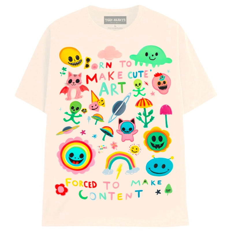 MAKE CUTE ART T-Shirts MONSTERDIGITAL Small Tan 