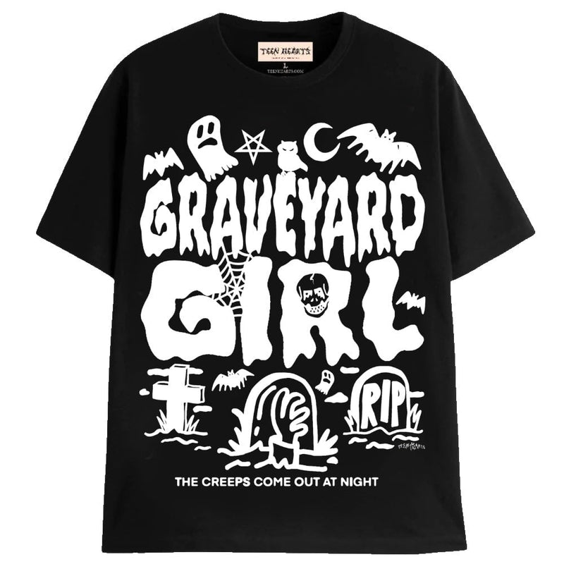 GRAVEYARD GIRL T-Shirts MONSTERDIGITAL Small Black 