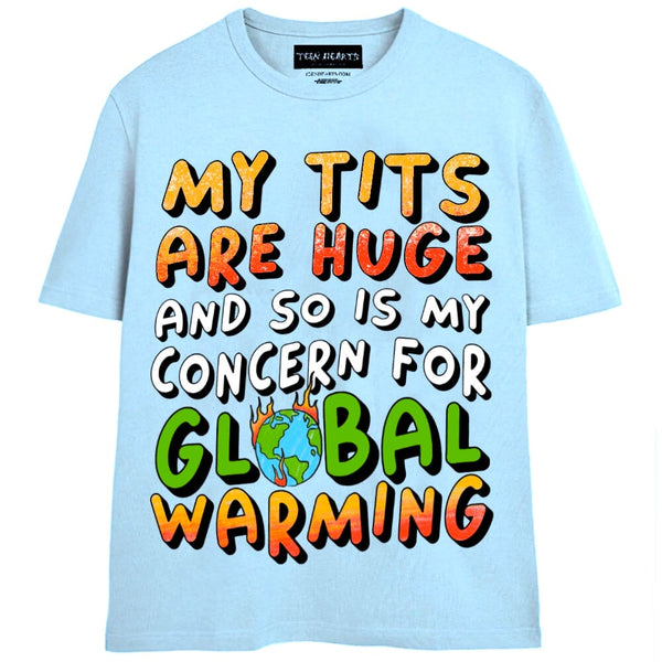 GLOBAL WARMING T-Shirts MONSTERDIGITAL Small BLUE 