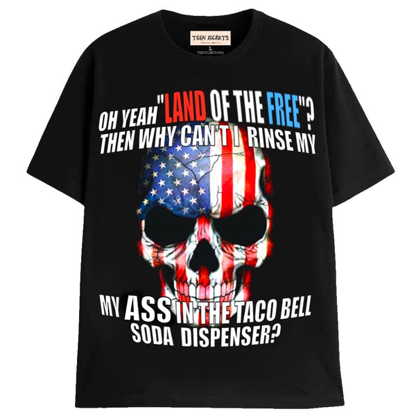 LAND OF THE FREE T-Shirts MONSTERDIGITAL Small BLACK 