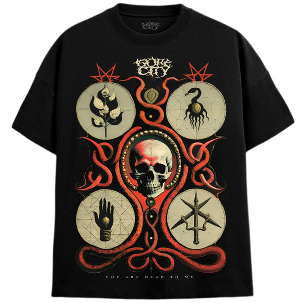 CORPSE TAROT T-Shirts MONSTERDIGITAL Small BLACK 