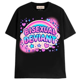 BISEXUAL DEVIANT T-Shirts MONSTERDIGITAL Small BLACK 