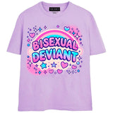 BISEXUAL DEVIANT T-Shirts MONSTERDIGITAL Small PURPLE 