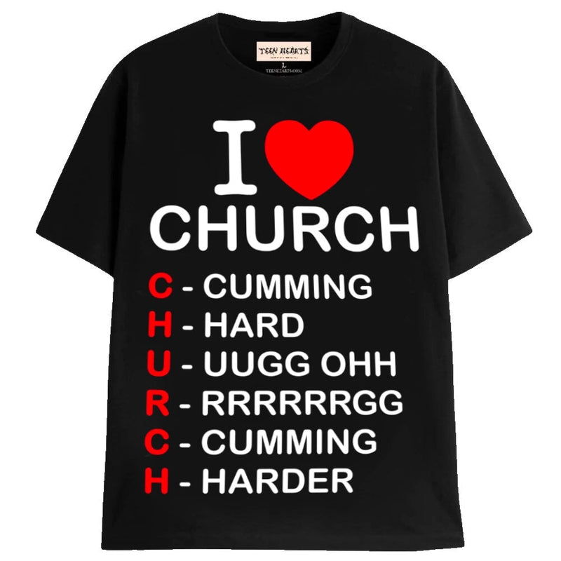 CHURCH T-Shirts MONSTERDIGITAL Small BLACK 