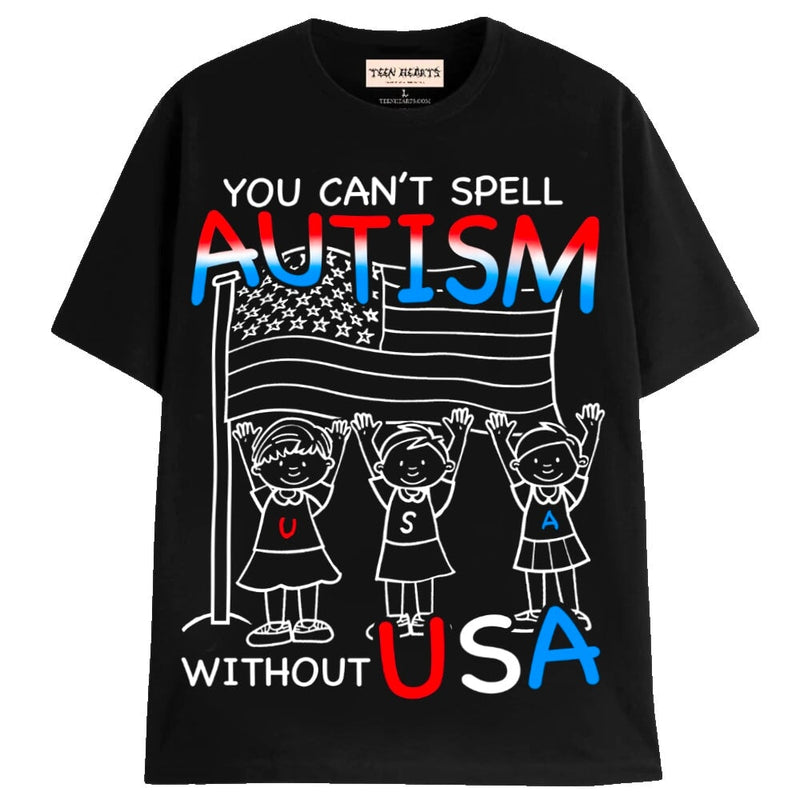 AUTISM USA T-Shirts MONSTERDIGITAL Small BLACK 