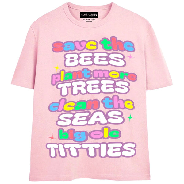 BIG OLE TITTIES T-Shirts MONSTERDIGITAL Small PINK 