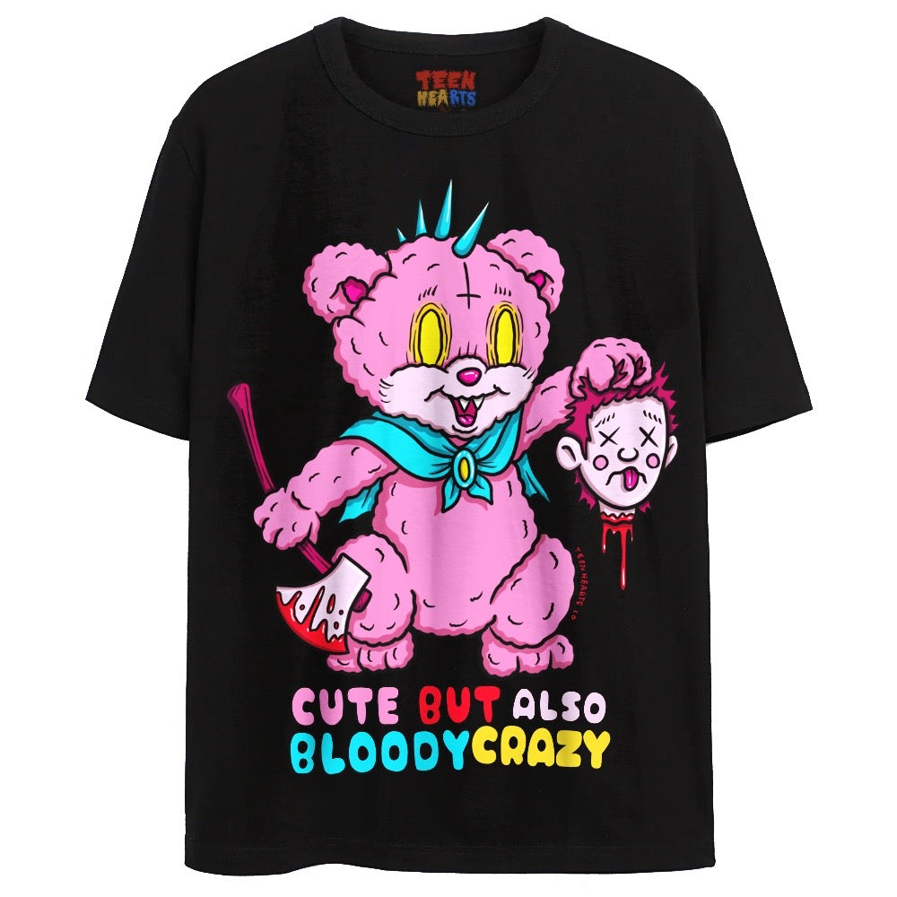 Evil Teddy Bear Cartoon Funny T Shirt 